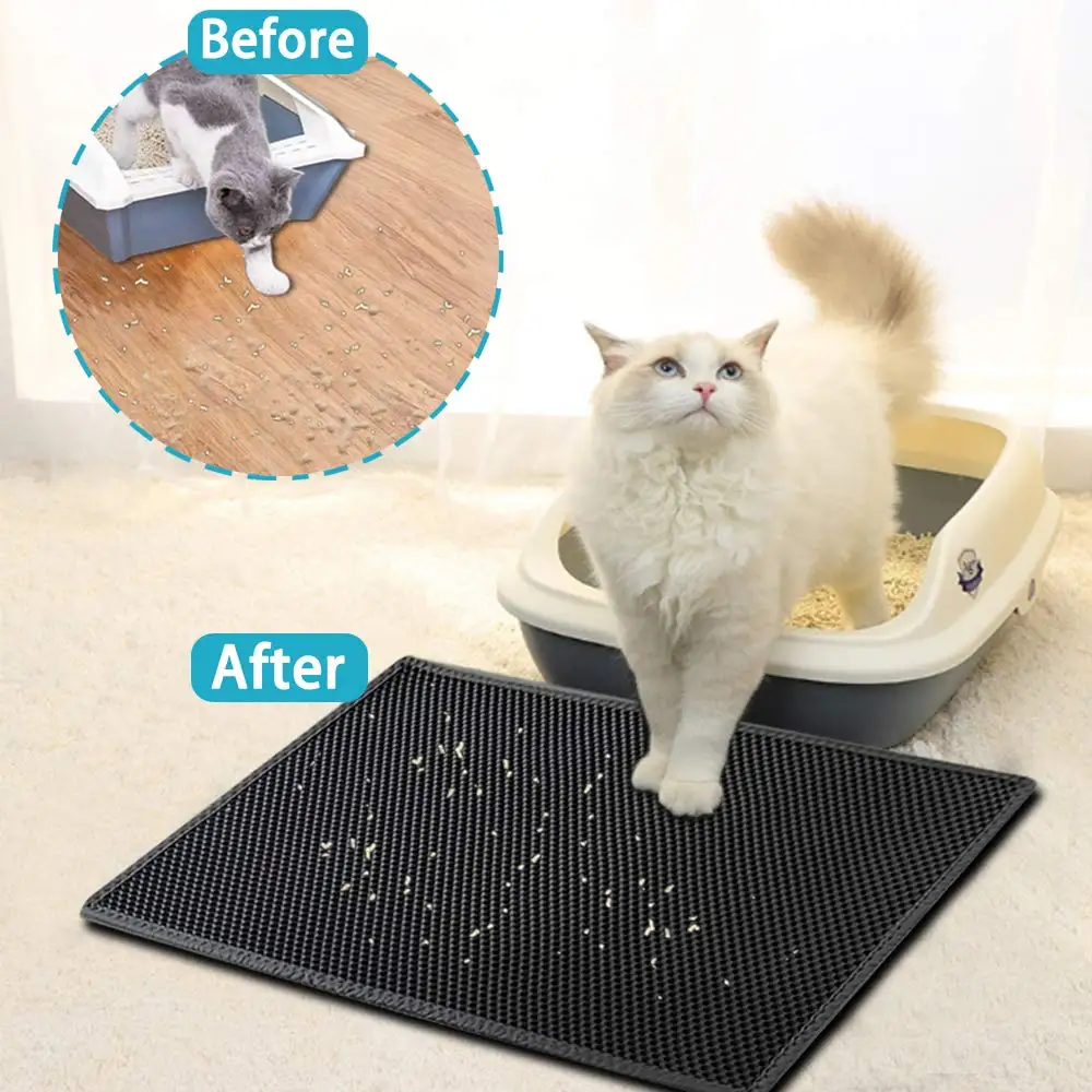 Estera de arena para gatos con - Cat Litter Mat Double Layer Waterproof reseña y precio
