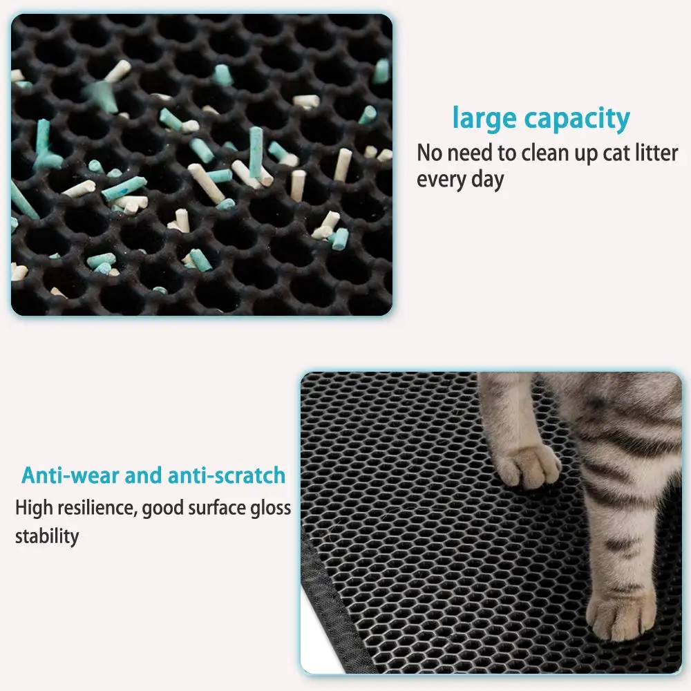 Estera de arena para gatos con - Cat Litter Mat Double Layer Waterproof reseña y precio
