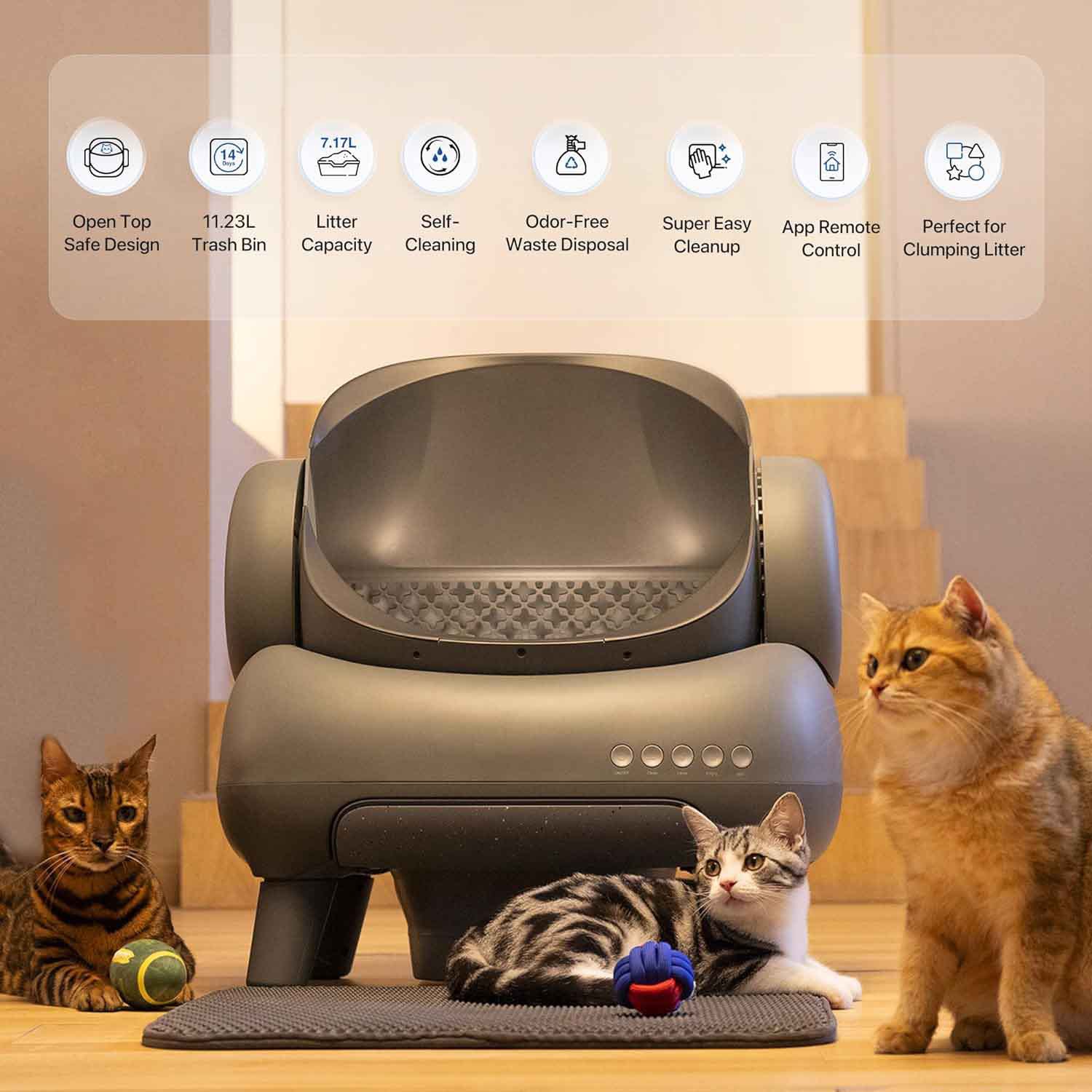 Neakasa M1 Caja de arena intel - Self Cleaning Cat Litter Box Automatic reseña y precio