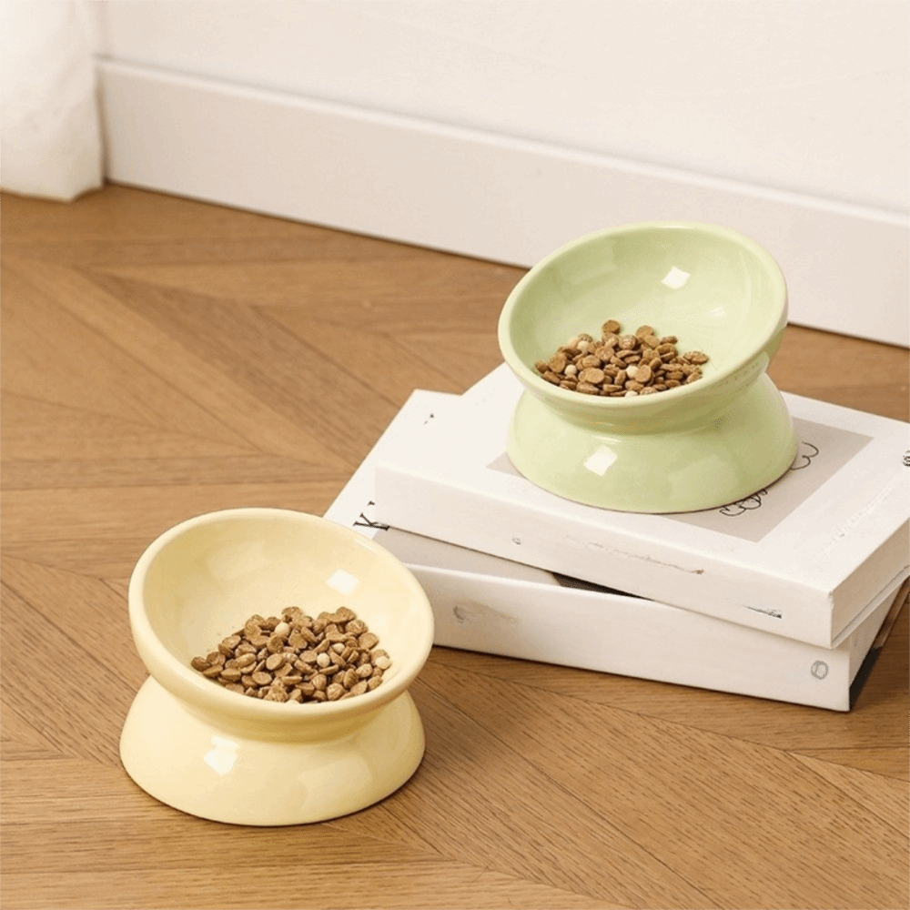 Comedero Elevado de Cerámica p - Elevated Ceramic Cat Bowls Tilted Food reseña y precio