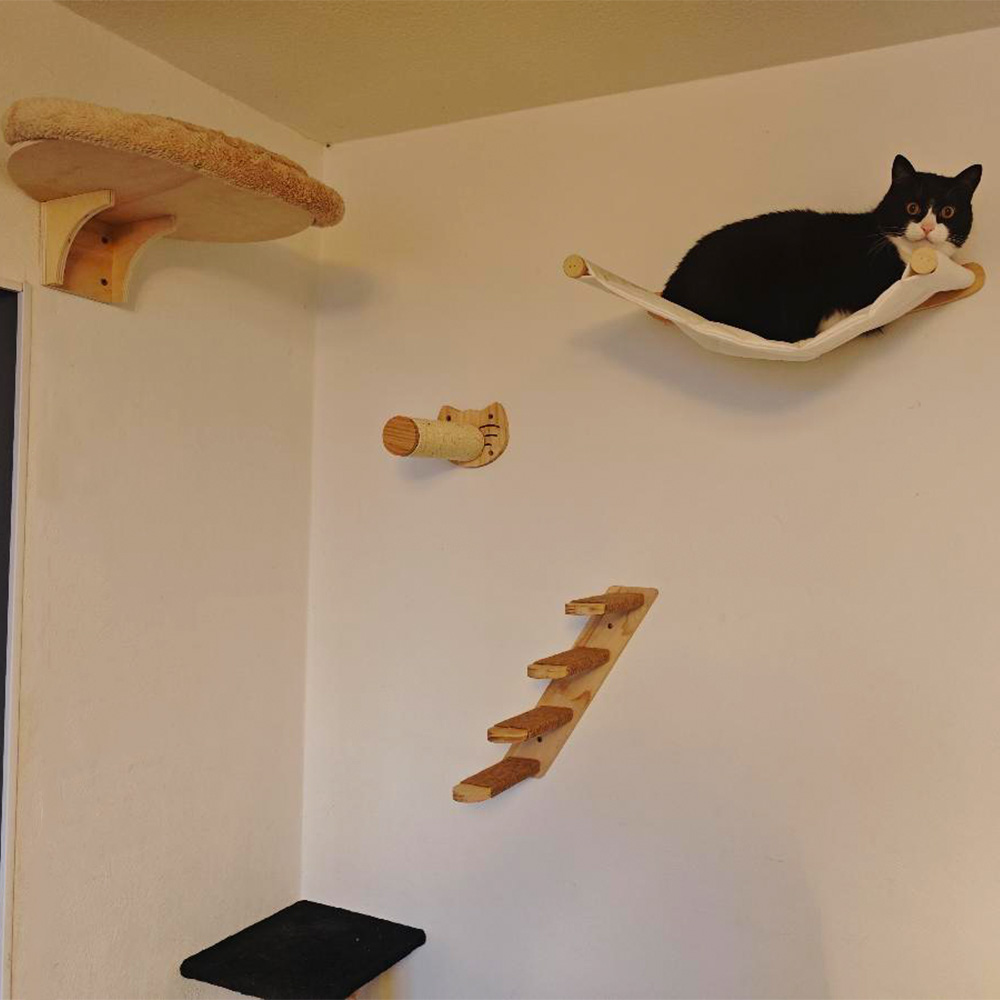 Estantes de escalada para gato - Cat Wall Climbing Shelves Hammock Wooden reseña y precio