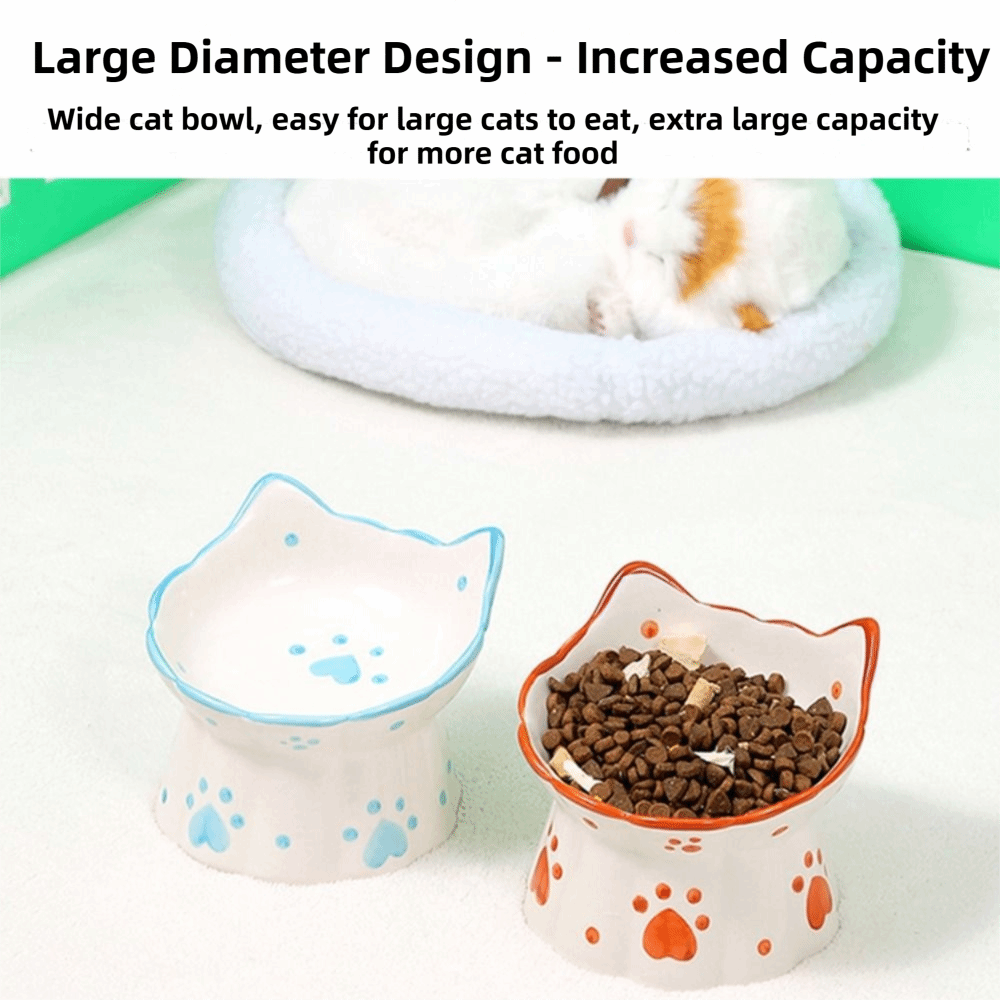 15 °   Comedero Elevado para G - Elevated Ceramic Cat Bowls Tilted Food reseña y precio