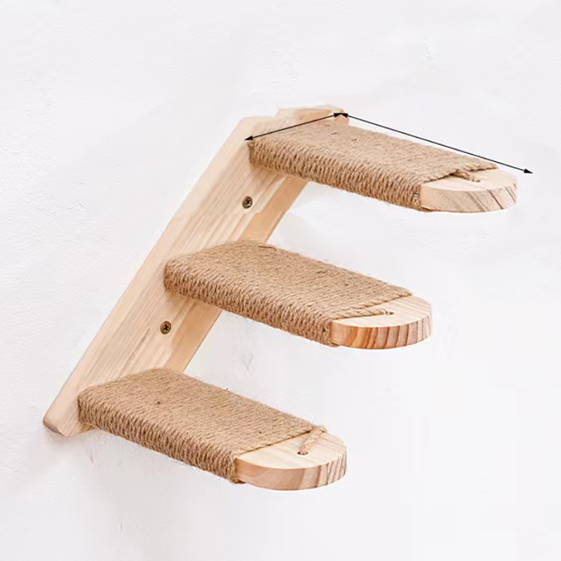 Complejo de pared para gatos:  - Cat Wall Climbing Shelves Hammock Wooden reseña y precio