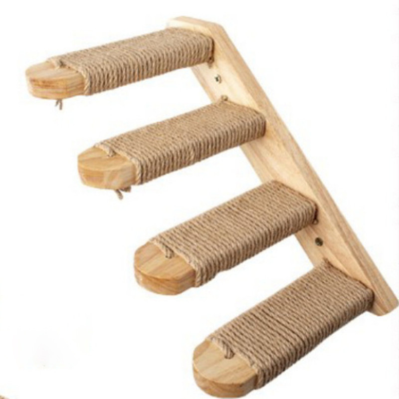 Complejo de pared para gatos:  - Cat Wall Climbing Shelves Hammock Wooden reseña y precio