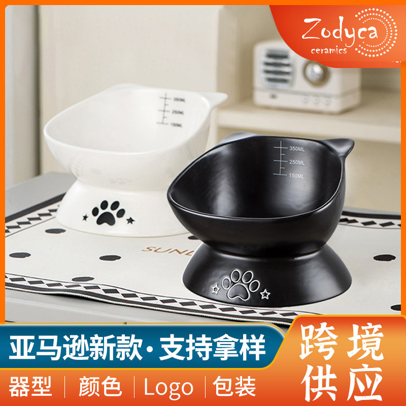 Comedero elevado y inclinado d - Elevated Ceramic Cat Bowls Tilted Food reseña y precio