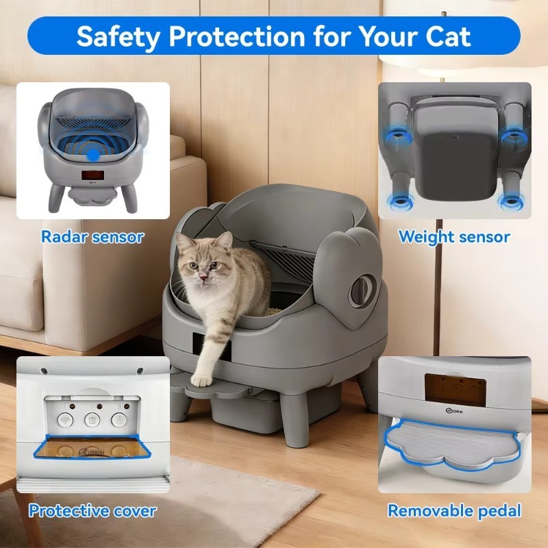 Caja de arena inteligente auto - Smart Cat Litter Box Wifi App Control reseña y precio