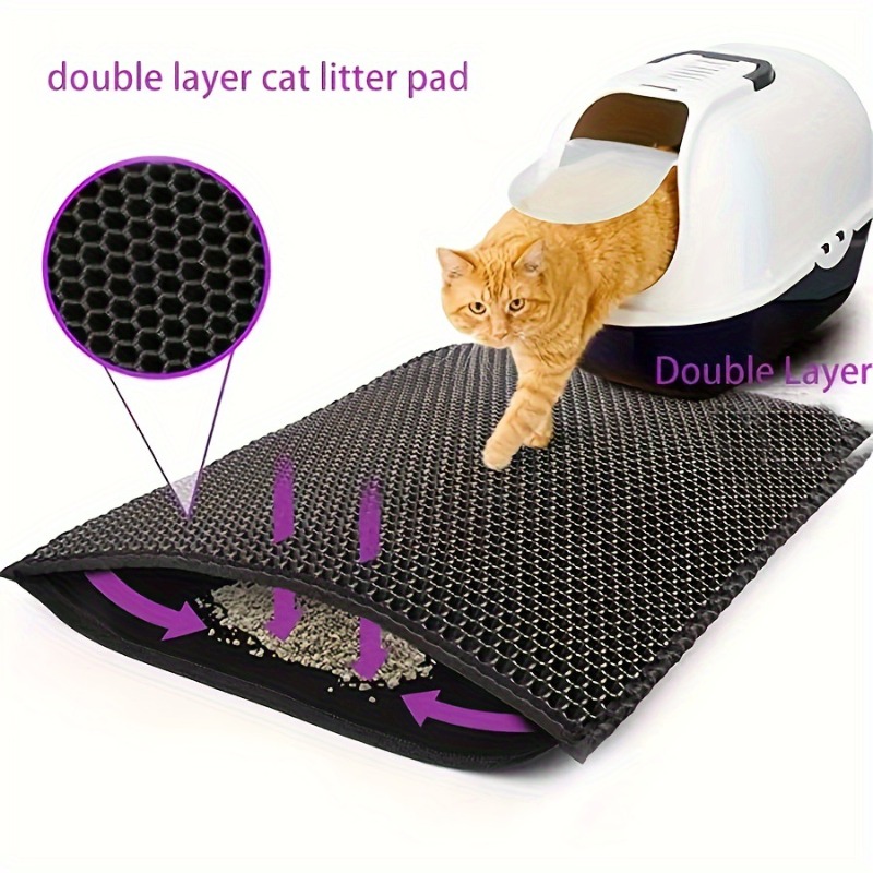 Alfombrilla de arena para gato - Cat Litter Mat Double Layer Waterproof reseña y precio
