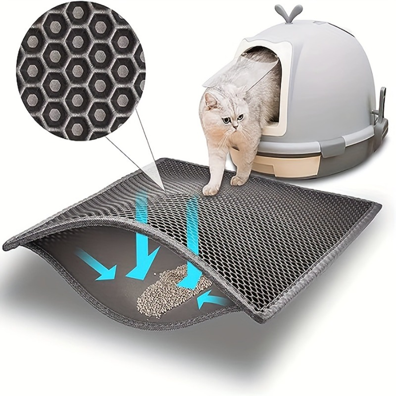 Alfombrilla de arena para gato - Cat Litter Mat Double Layer Waterproof reseña y precio