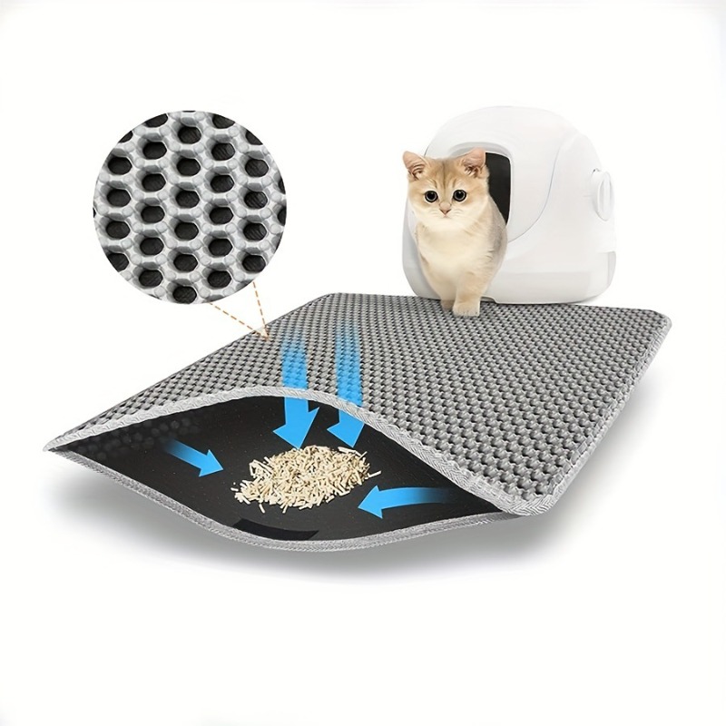 Alfombrilla de arena para gato - Cat Litter Mat Double Layer Waterproof reseña y precio