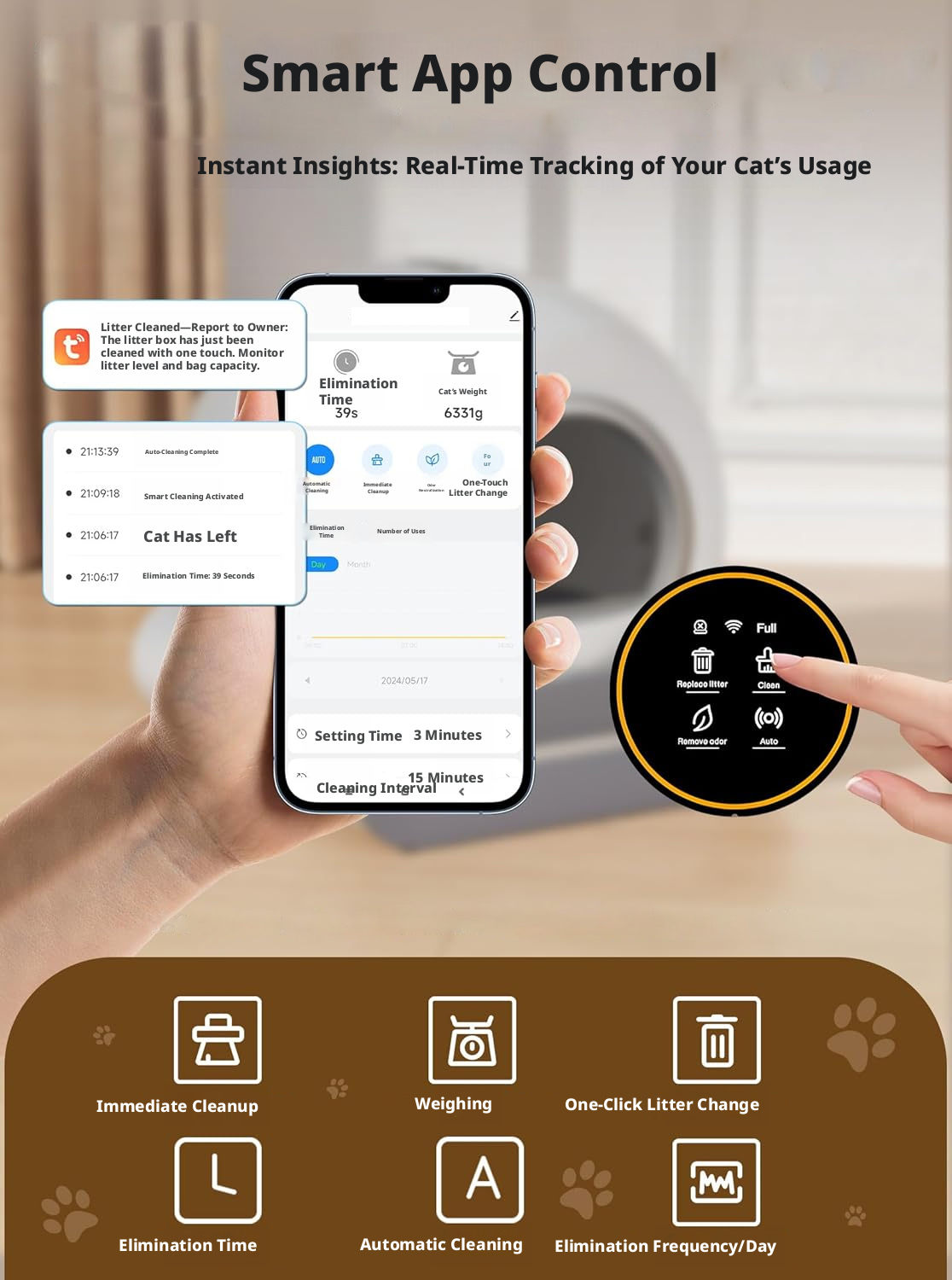 ChongxinIOT - Arenero Intelige - Smart Cat Litter Box Wifi App Control reseña y precio