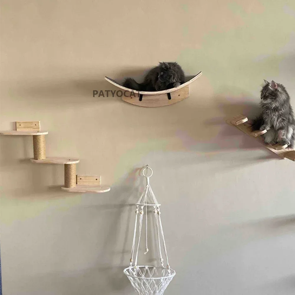 Estantes de escalada para gato - Cat Wall Climbing Shelves Hammock Wooden reseña y precio