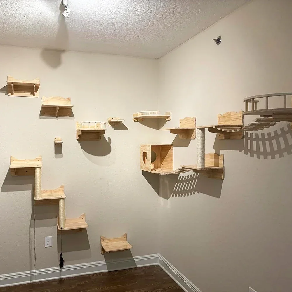 Estantes de escalada para gato - Cat Wall Climbing Shelves Hammock Wooden reseña y precio