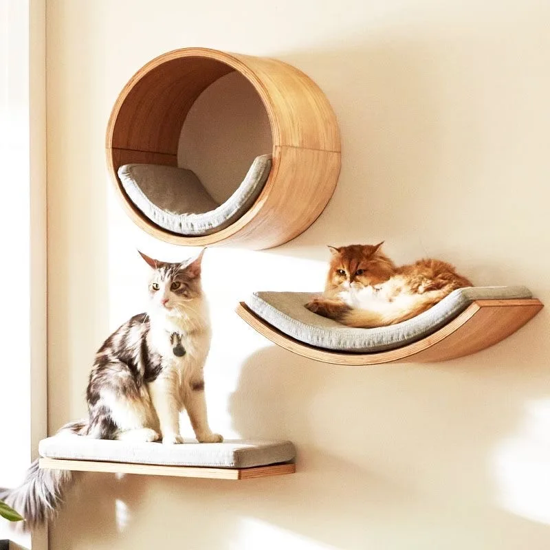 Estantes de escalada de madera - Cat Wall Climbing Shelves Hammock Wooden reseña y precio
