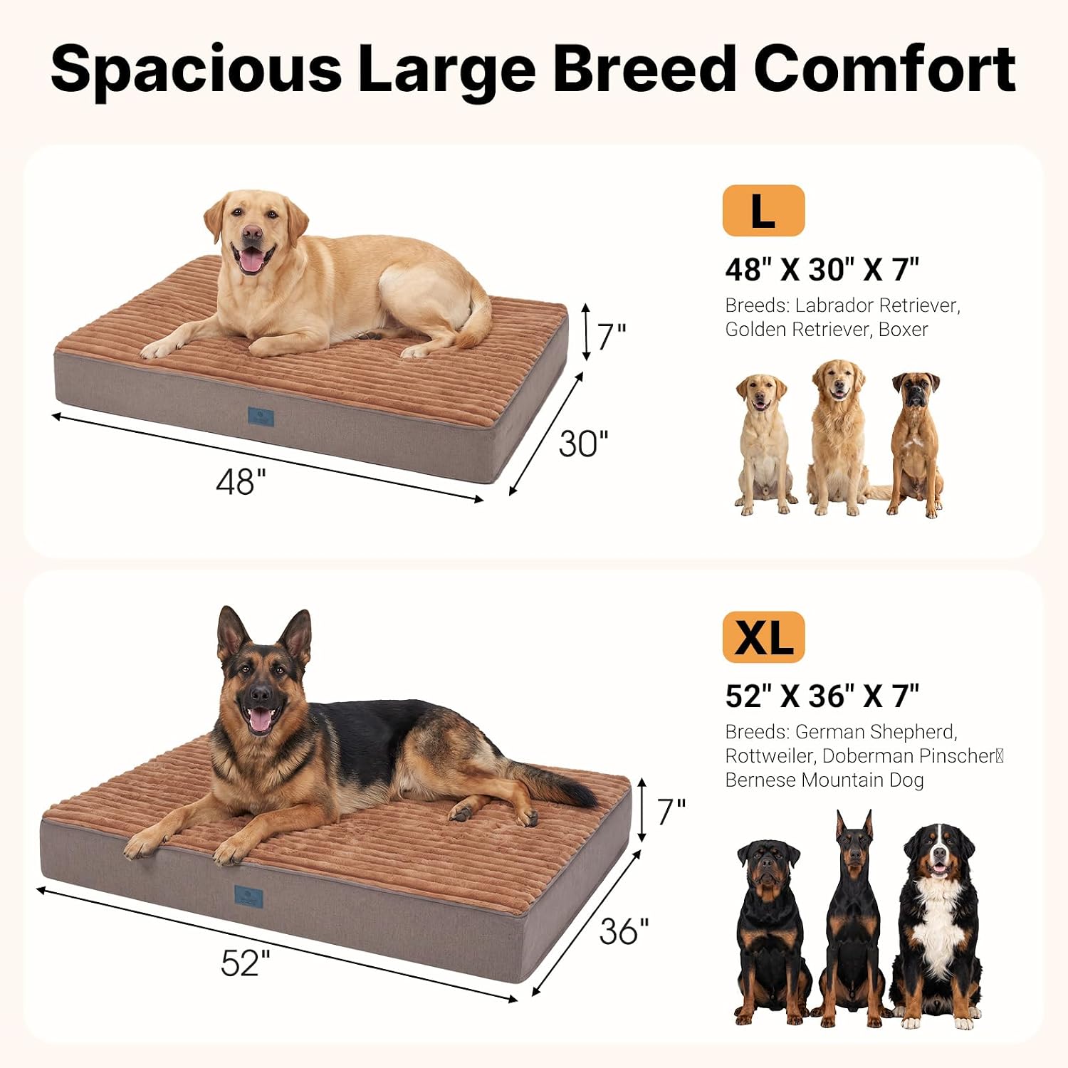 Cama ortopédica de espuma visc - Orthopedic Memory Foam Dog Bed Washable reseña y precio