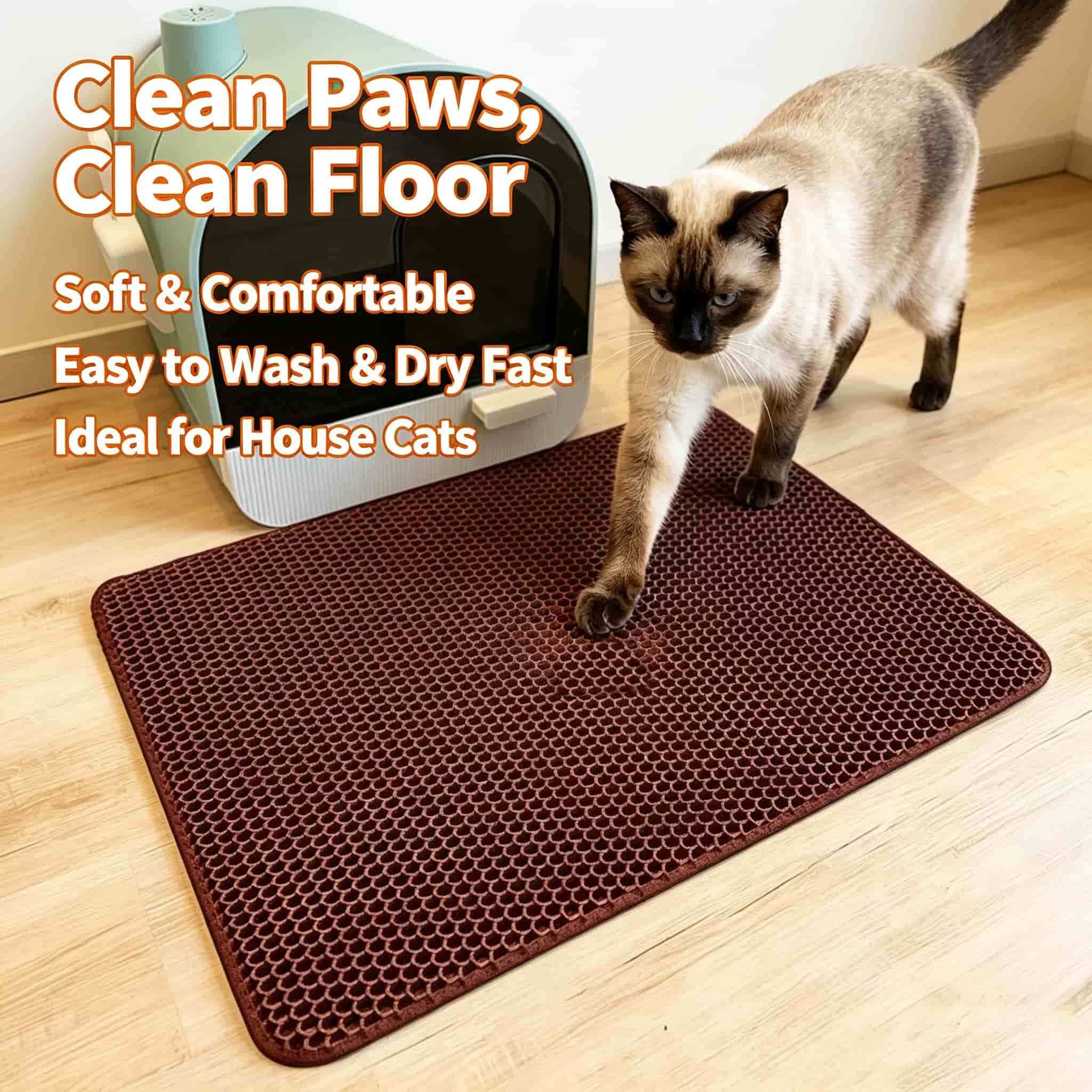 Alfombrilla de doble capa para - Cat Litter Mat Double Layer Waterproof reseña y precio