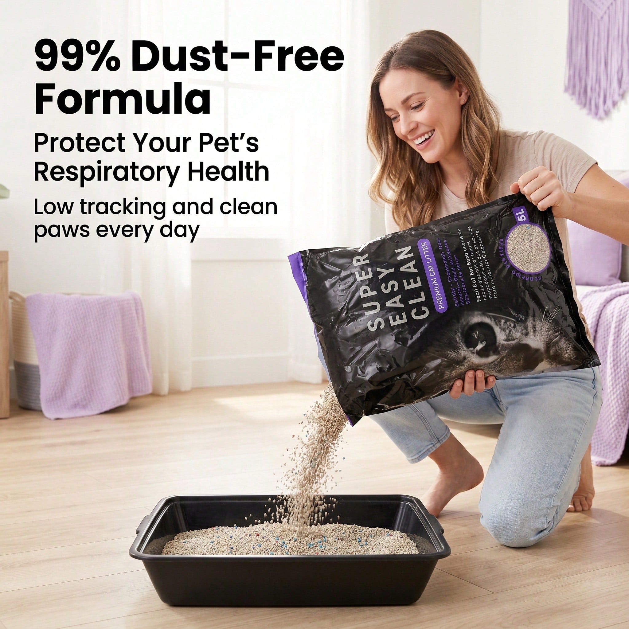 Arena para gatos de bentonita  - Bentonite Cat Litter Clumping Dust Free reseña y precio
