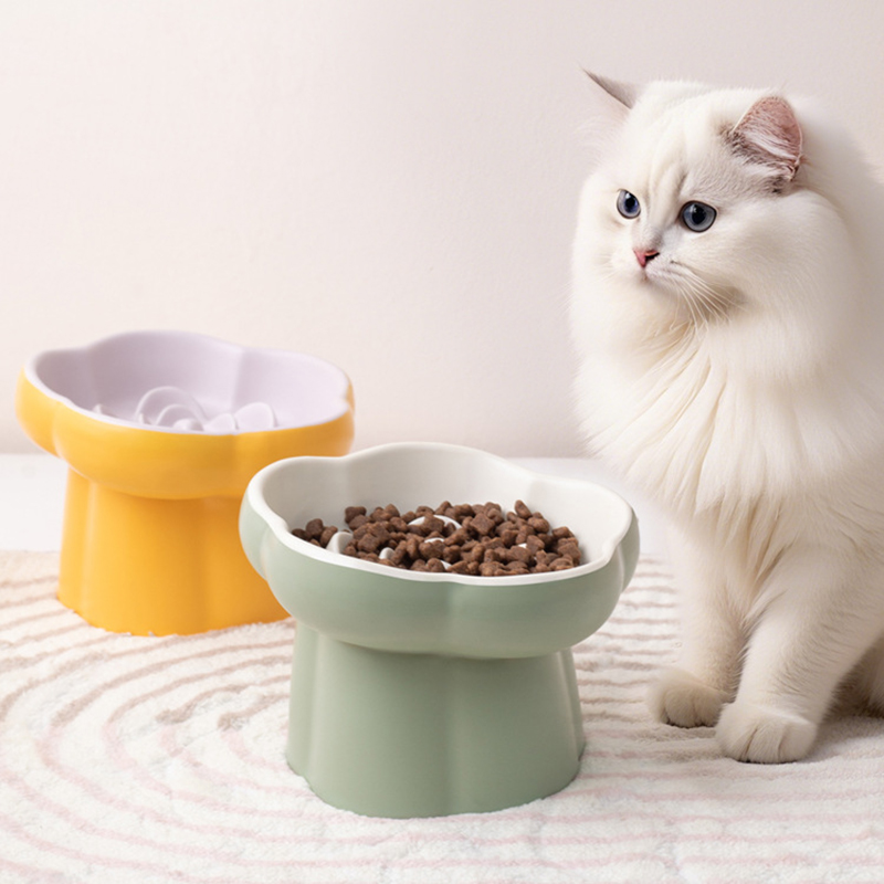 Comedero Lento Elevado de Cerá - Elevated Ceramic Cat Bowls Tilted Food reseña y precio