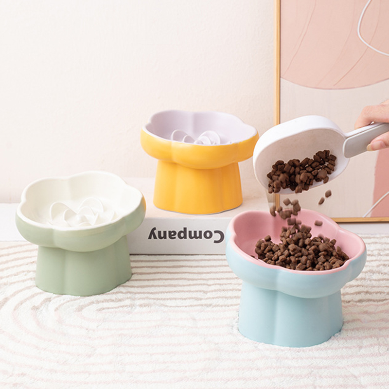 Comedero Lento Elevado de Cerá - Elevated Ceramic Cat Bowls Tilted Food reseña y precio