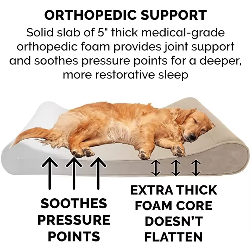 Cama para Mascotas de Espuma V - Orthopedic Memory Foam Dog Bed Washable reseña y precio