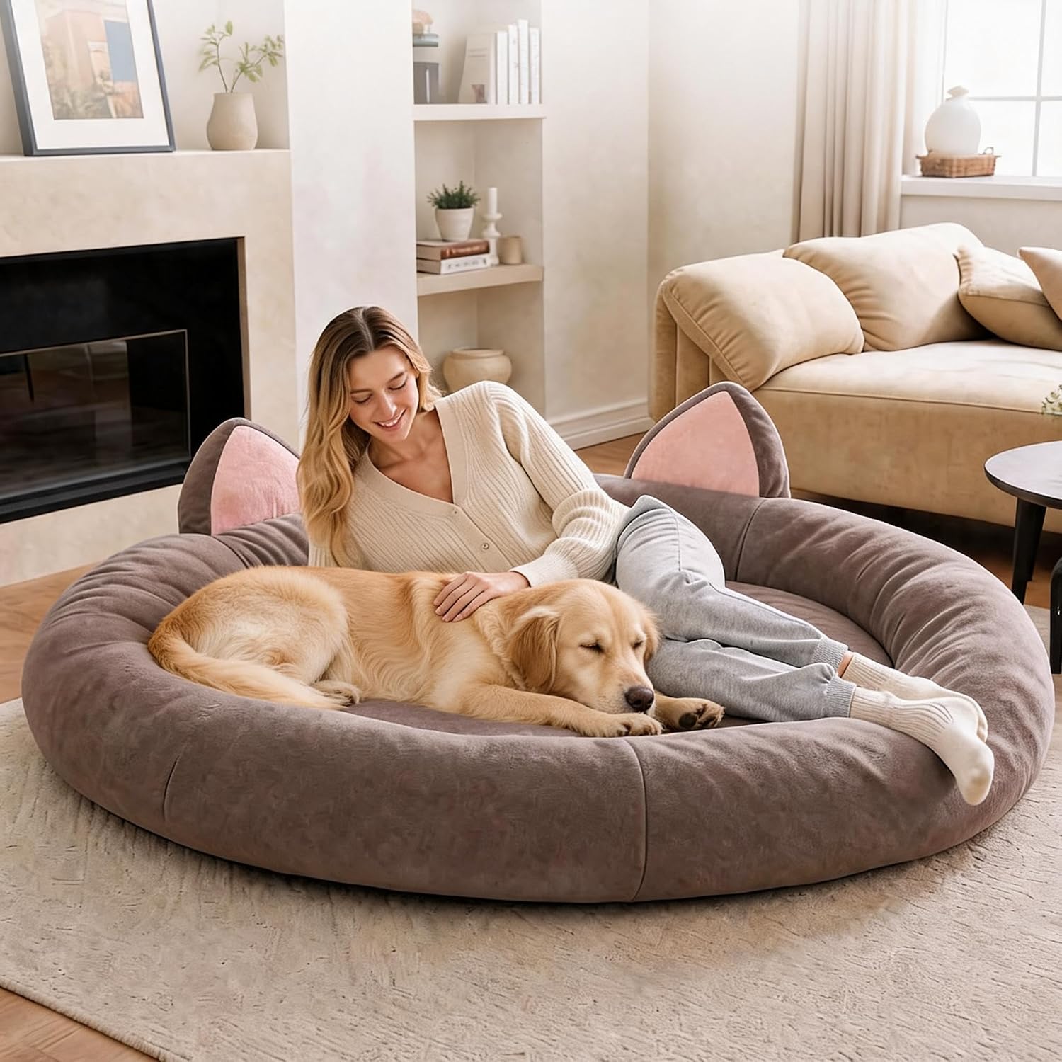 Cama redonda para perros de ta - Orthopedic Memory Foam Dog Bed Washable reseña y precio